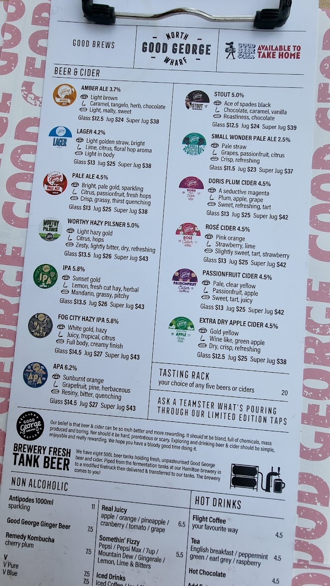 Menu Good George North Wharf-10