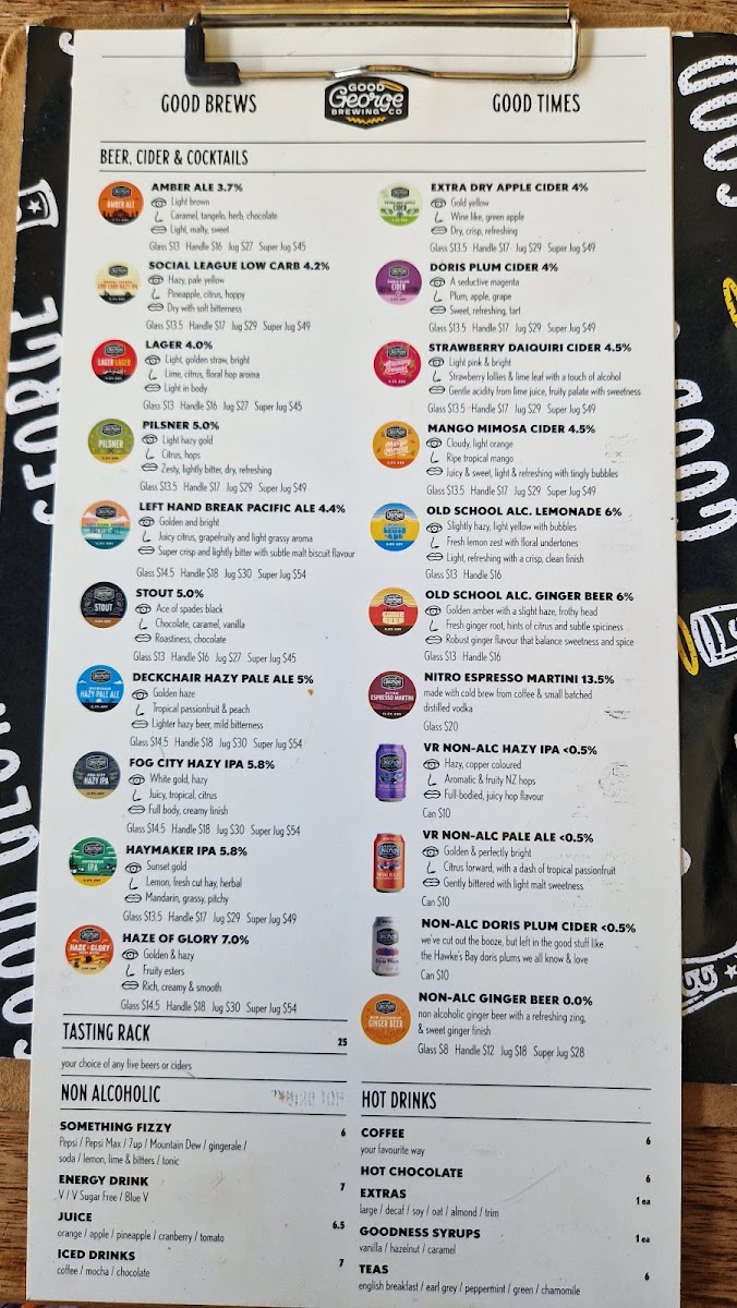 Menu Good George North Wharf-5