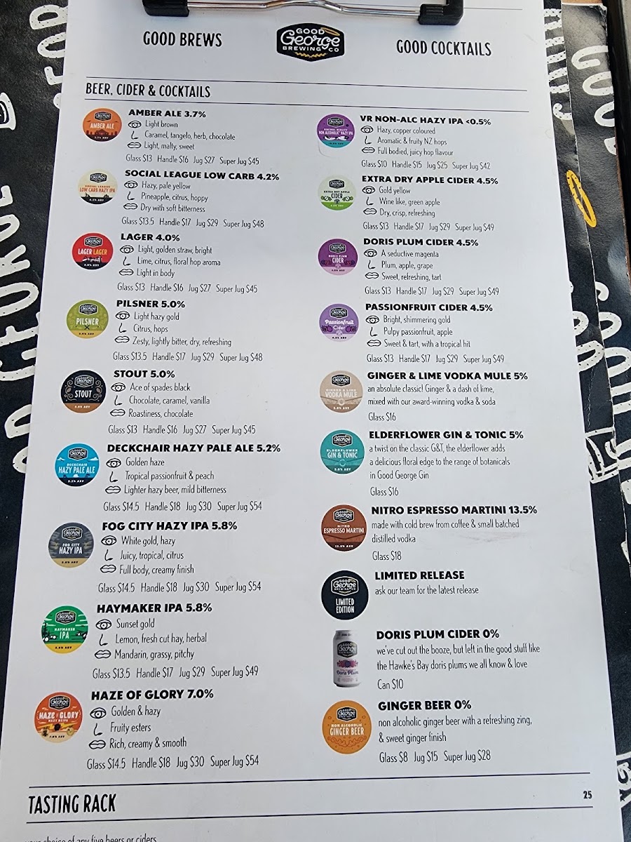 Menu Good George North Wharf-7